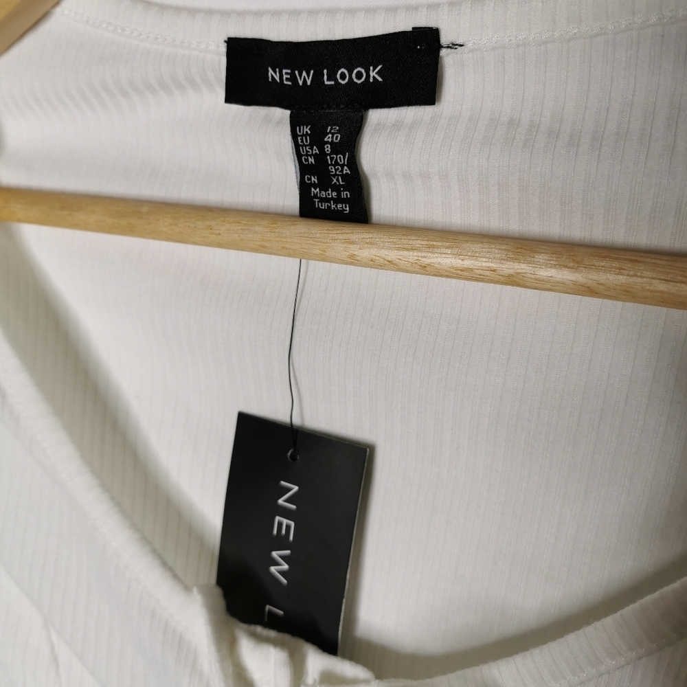 New Look Lattice Front Long Sleeve Top 8 - Picture 4 of 5